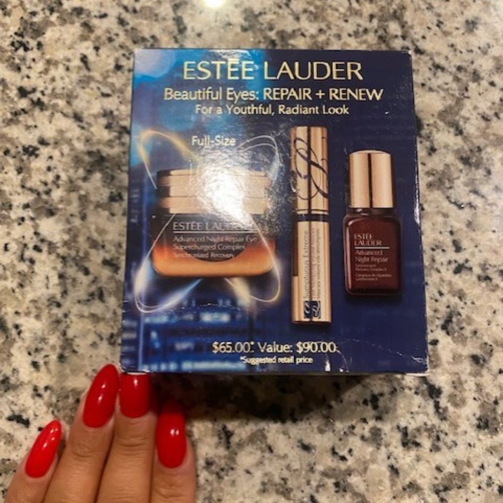NIB Estee Lauder Beautiful Eyes Repair & Renew 3 Piece Set